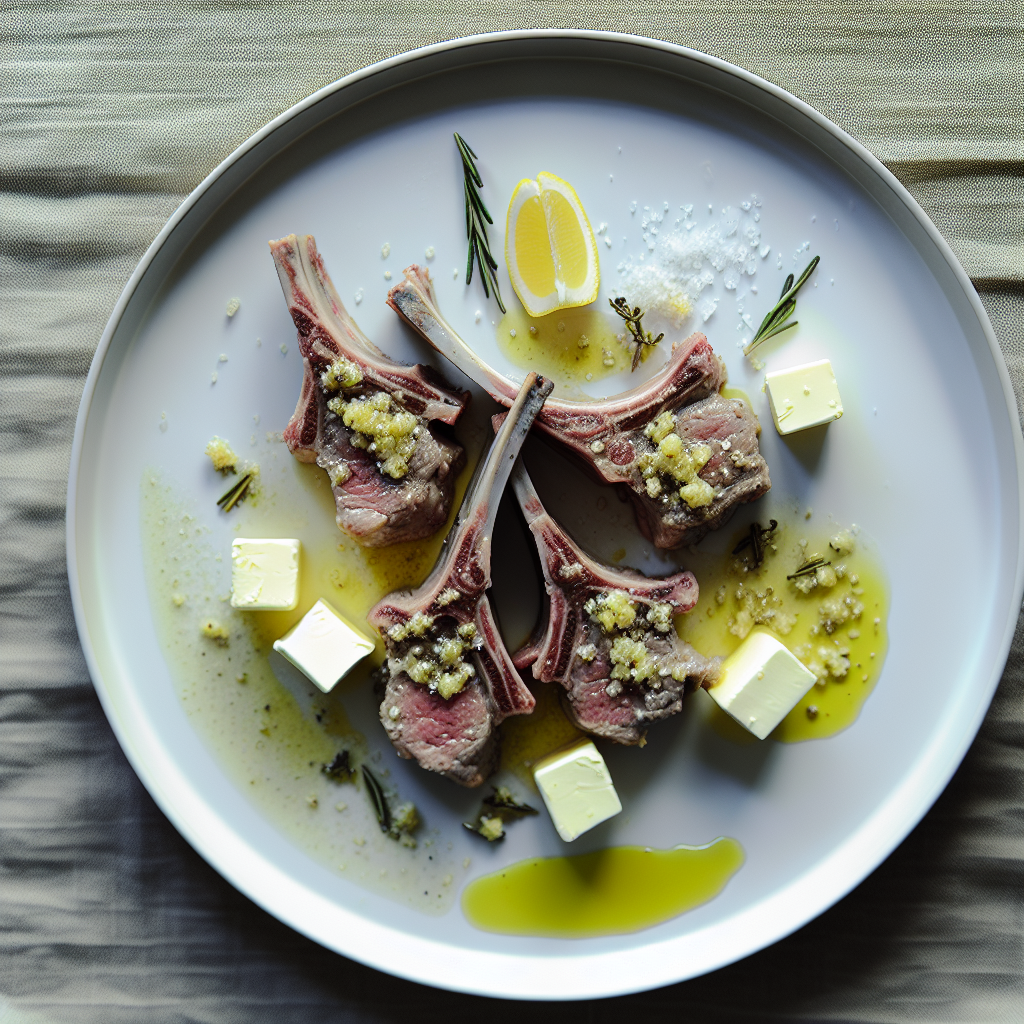 Buttery Garlic & Herb Lamb Chops with Lemon Zest