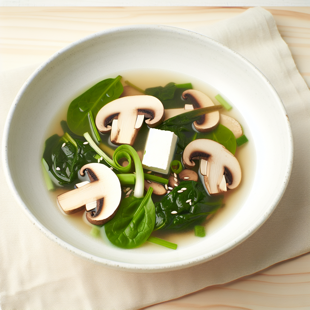 Miso Mushroom & Greens Breakfast Soup