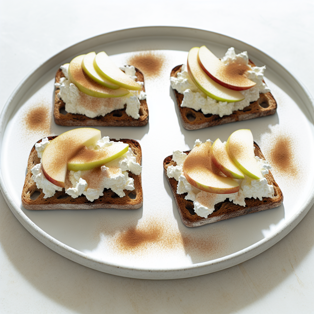 Cinnamon Apple Ricotta Toasts