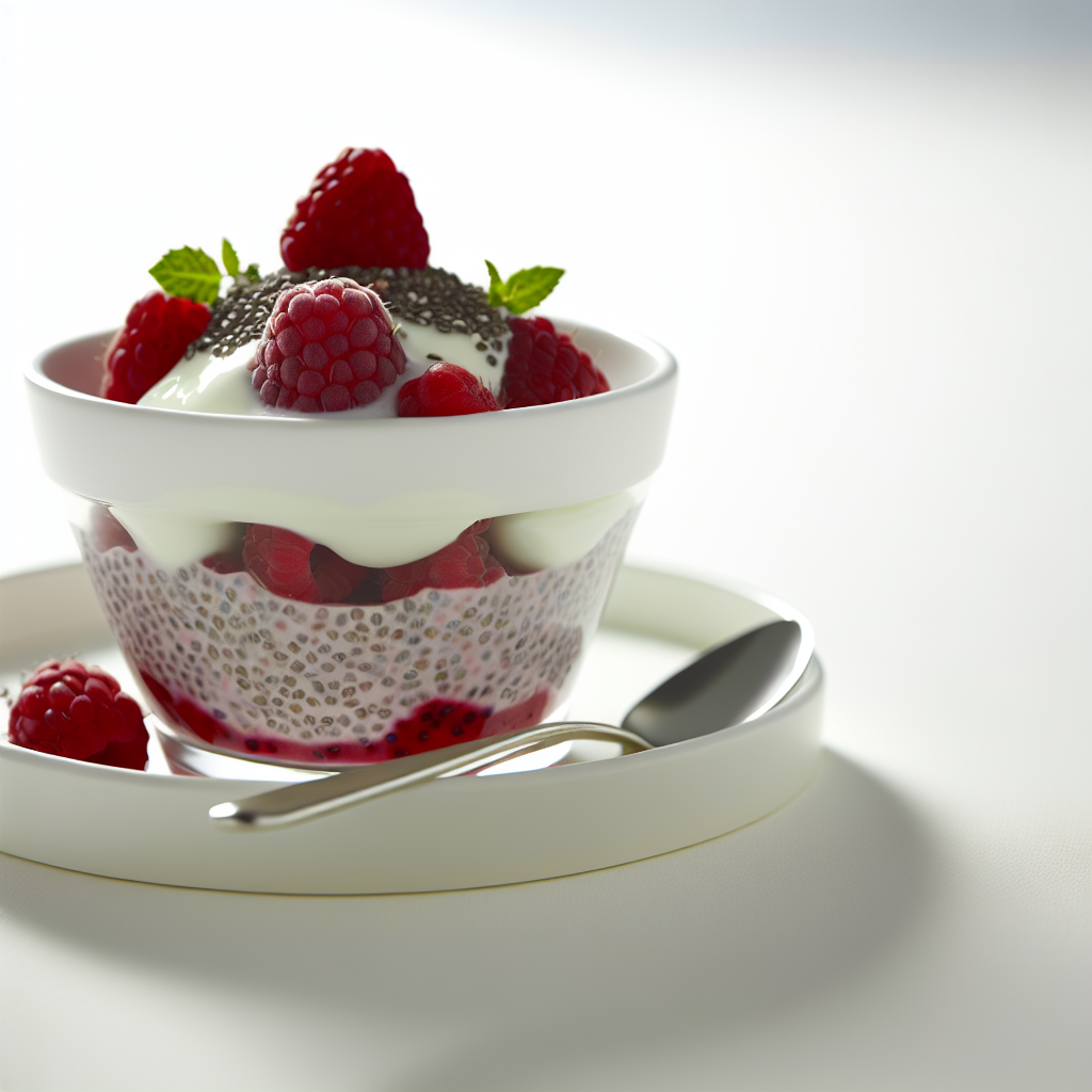 Raspberry Chia Seed Pudding Parfaits