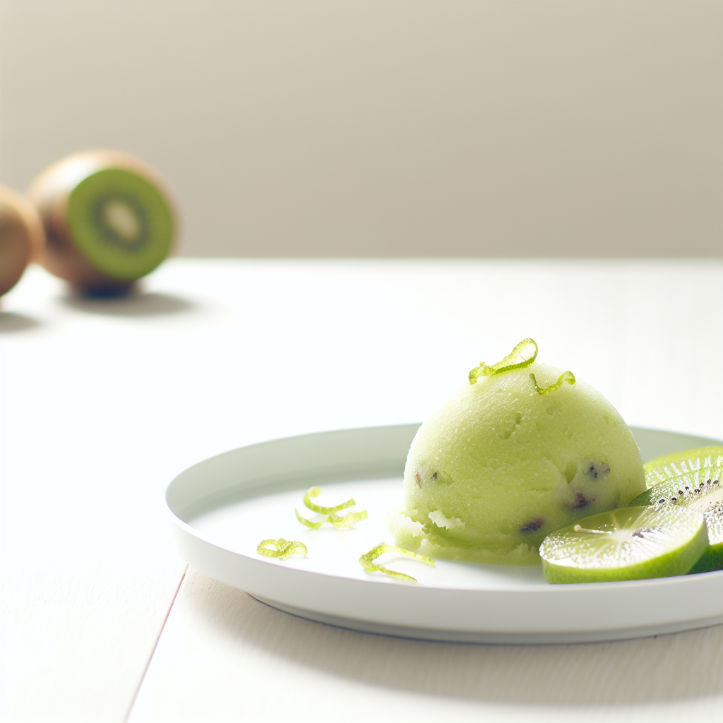 Zesty Kiwi-Lime Sorbet