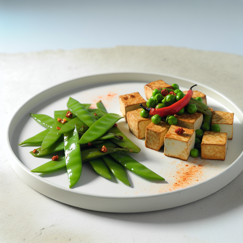 Szechuan Tofu Stir-Fry with Snow Peas