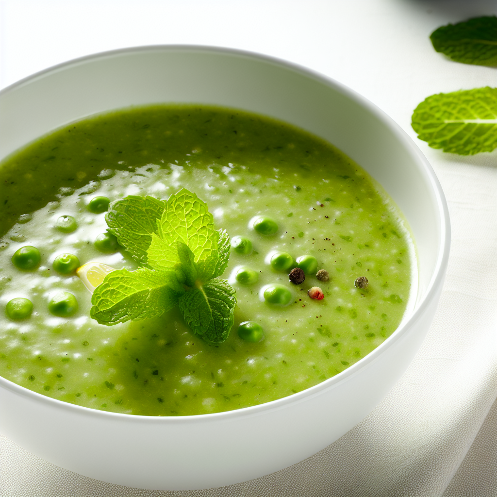 Chilled Green Pea & Mint Protein Soup
