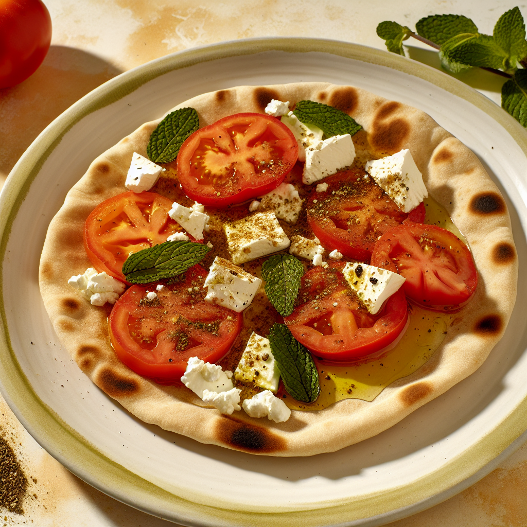 Za’atar Tomato and Feta Breakfast Pita