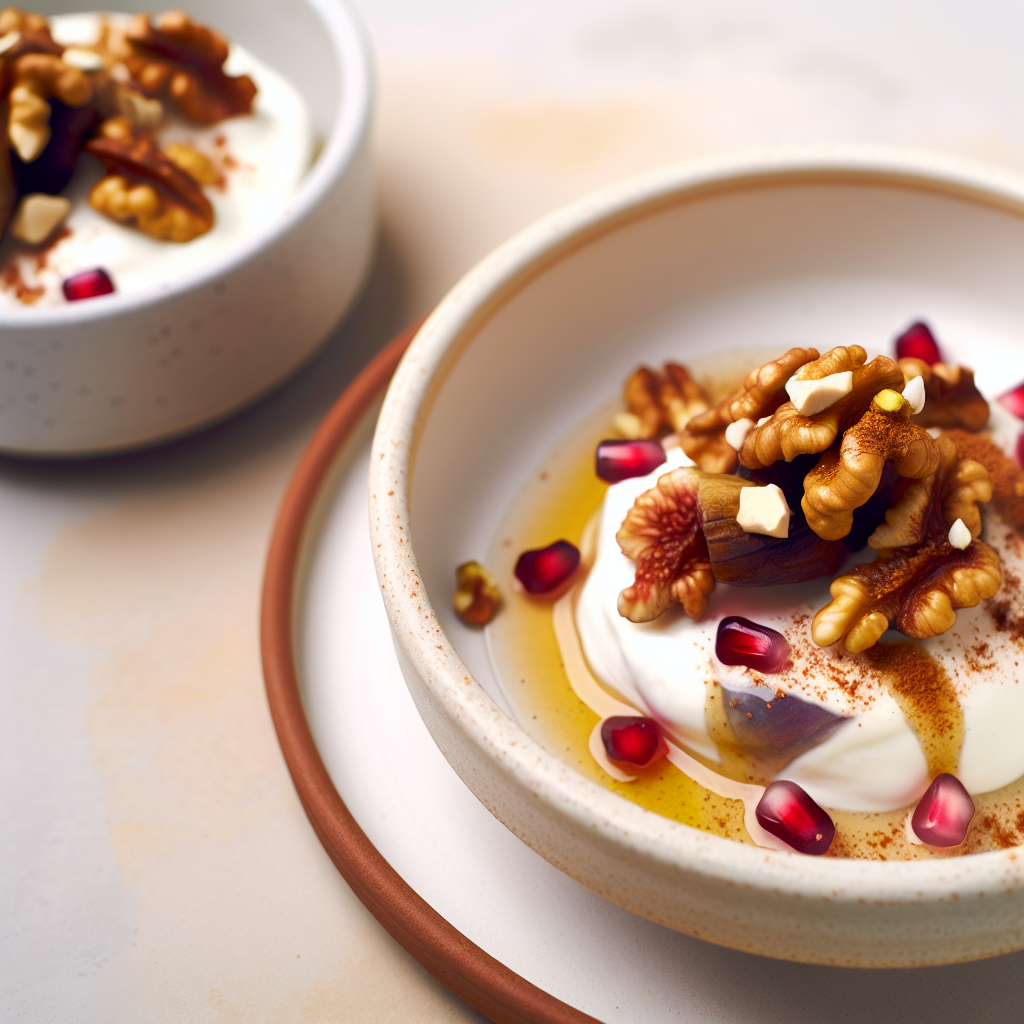 Fig & Walnut Yogurt Parfaits with Tahini Drizzle