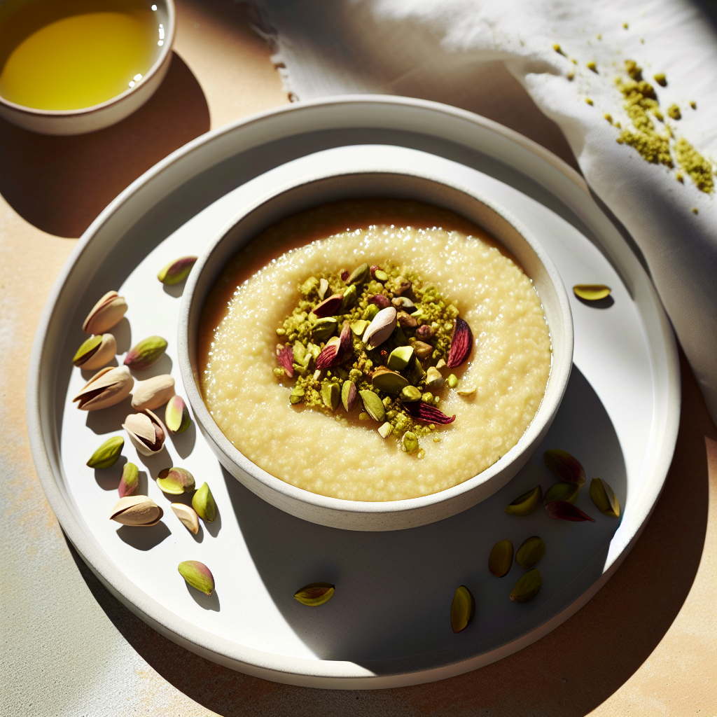 Pistachio & Cardamom Semolina Pudding