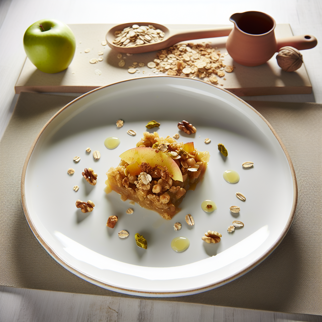 Baklava Apple Crisp with Oats & Pistachios