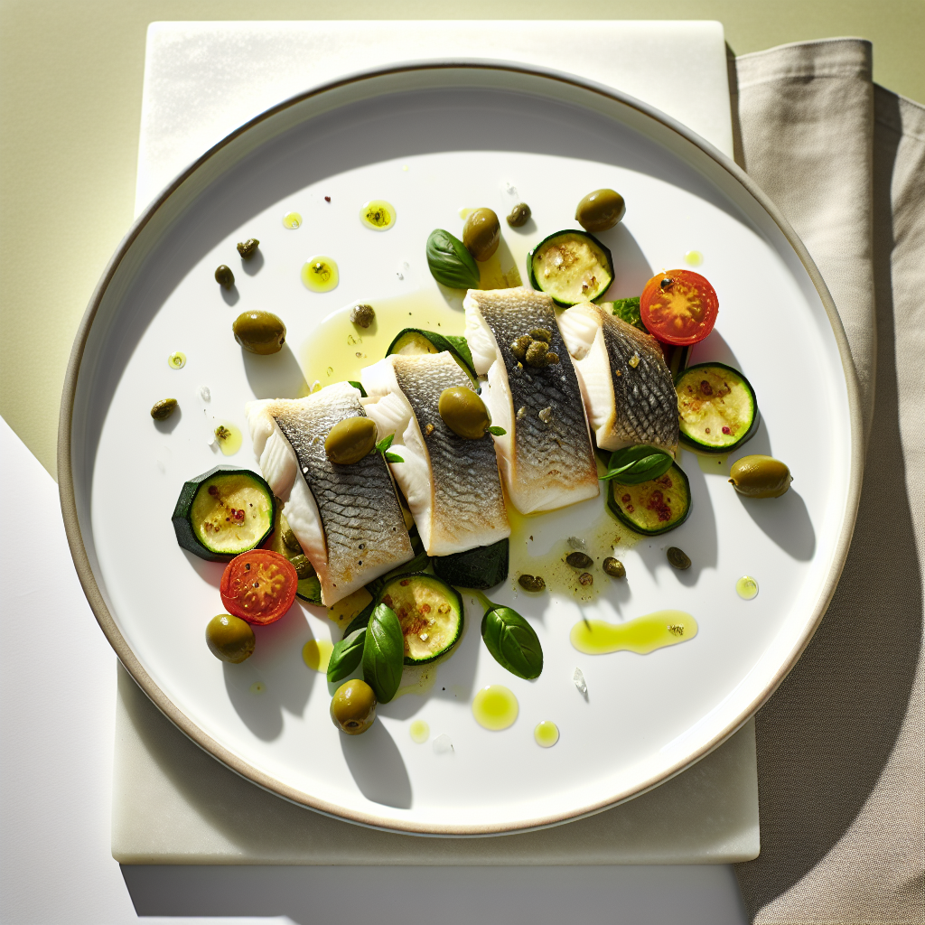 One-Pan Mediterranean Sea Bass en Papillote