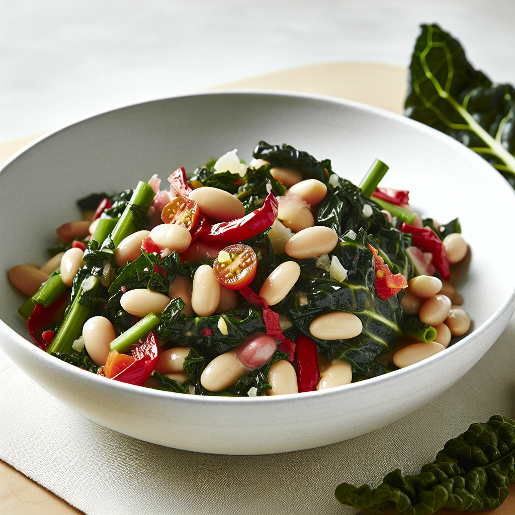 Tuscan White Bean & Rainbow Chard Sauté