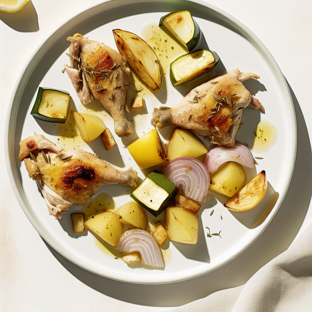 Greek Lemon-Oregano Roasted Chicken & Vegetables