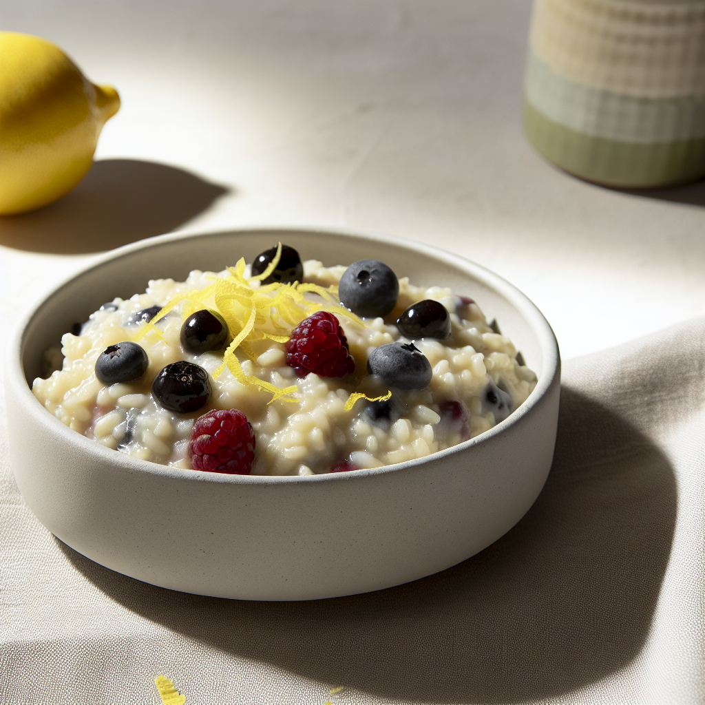 Lemon Berry Rice Pudding Risotto