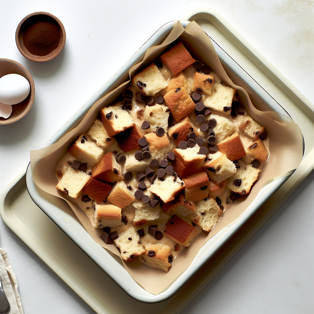 Coconut Mocha Bread Pudding
