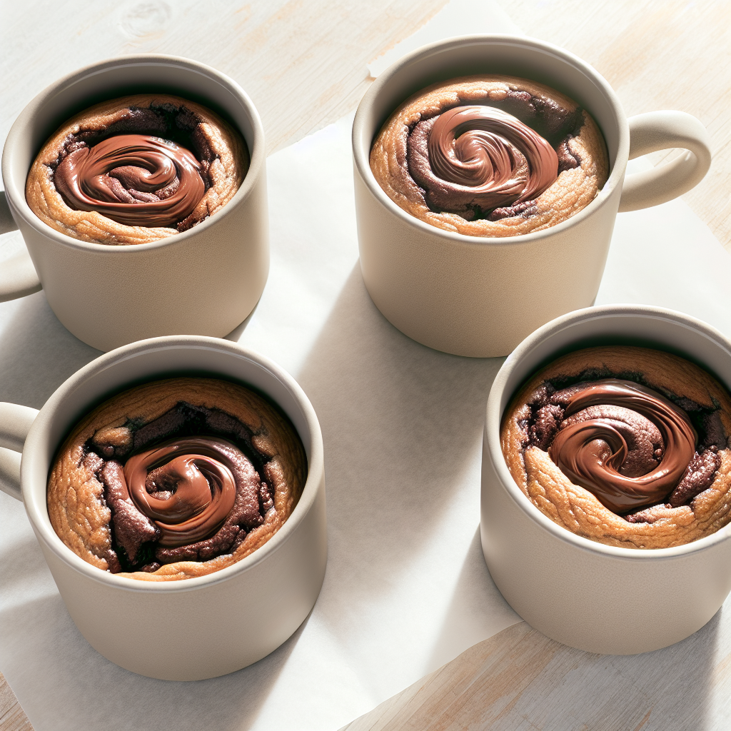 15-Minute Nutella Swirl Mug Cake for Four