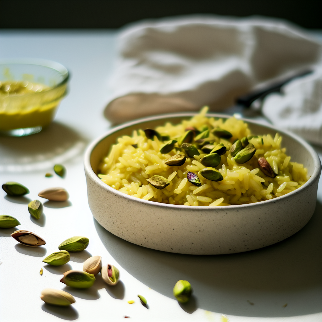 Cardamom-Pistachio Golden Milk Rice