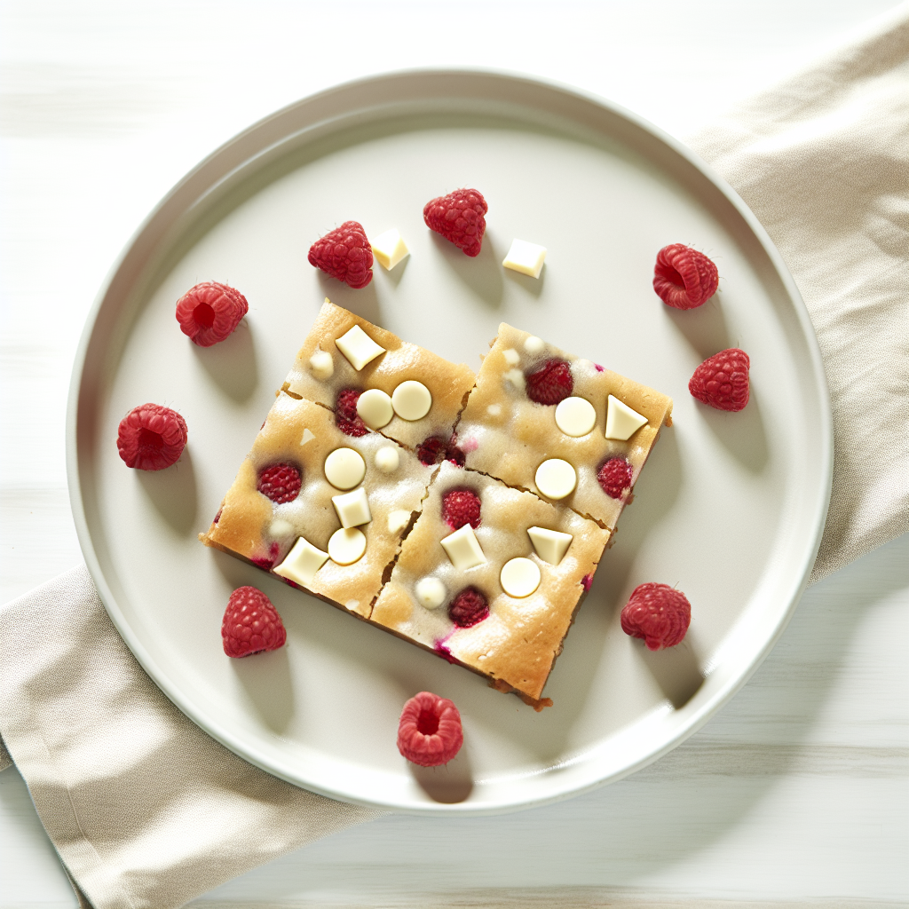 White Chocolate Raspberry Skillet Blondies