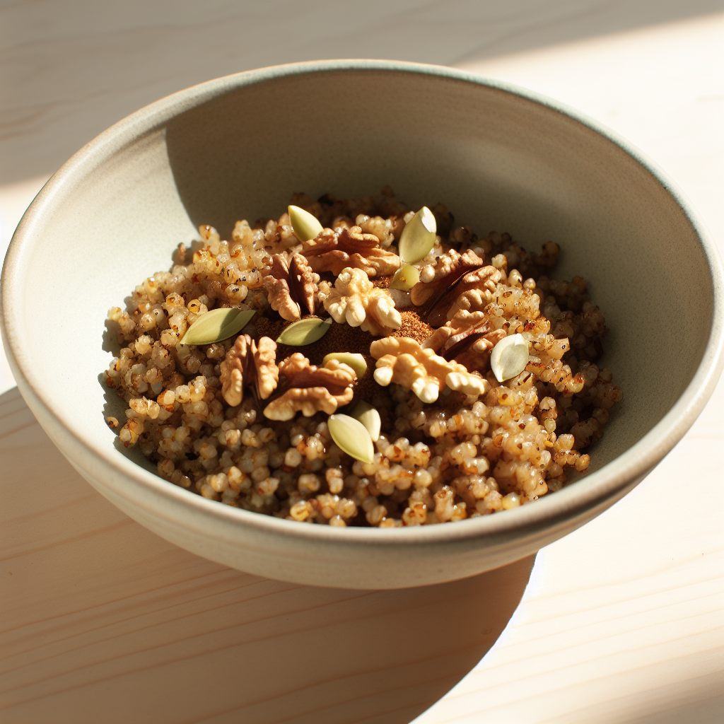 Maple Walnut Amaranth Power Bowl with Pumpkin Seeds