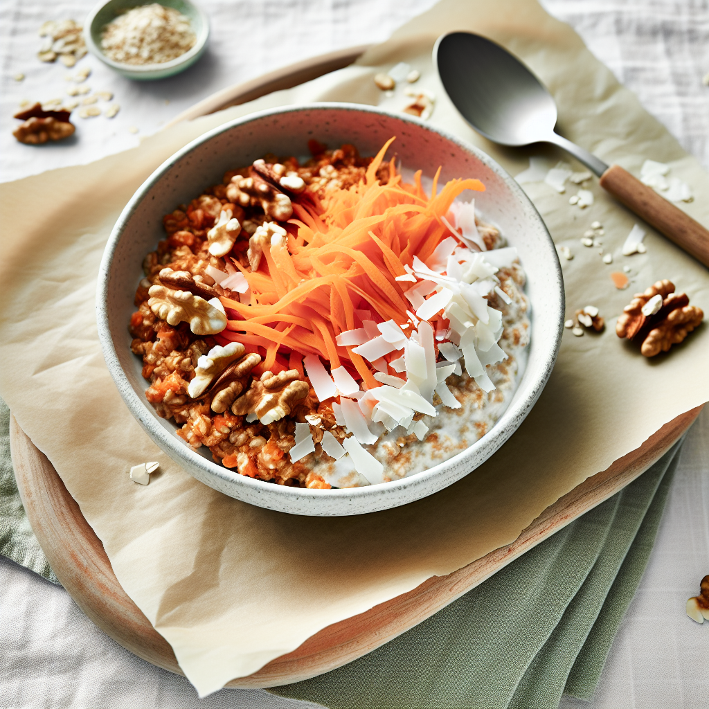 Carrot Cake Overnight Oats with Walnuts & Coconut