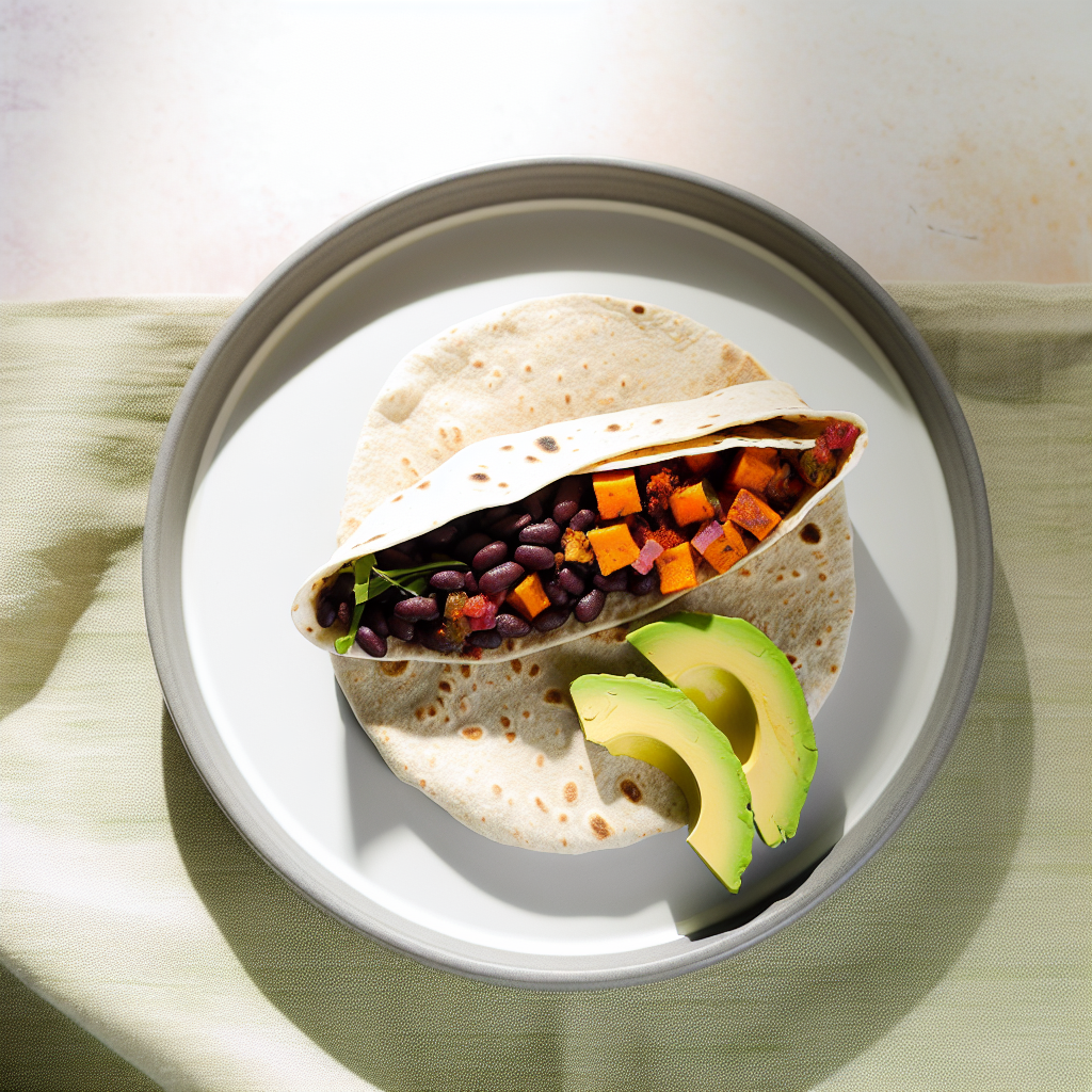 Roasted Sweet Potato & Black Bean Breakfast Burritos