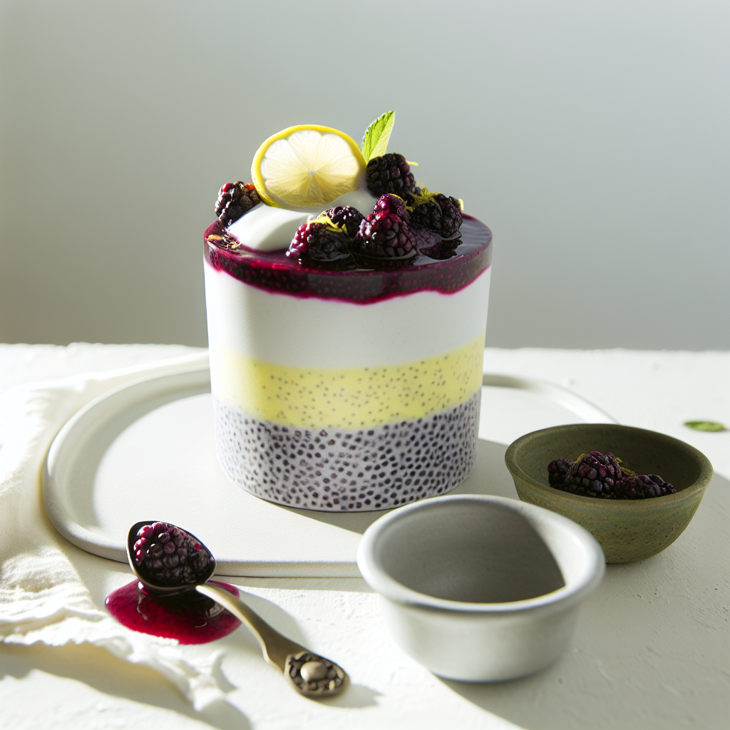 Chilled Blackberry-Lemon Chia Pudding Parfaits