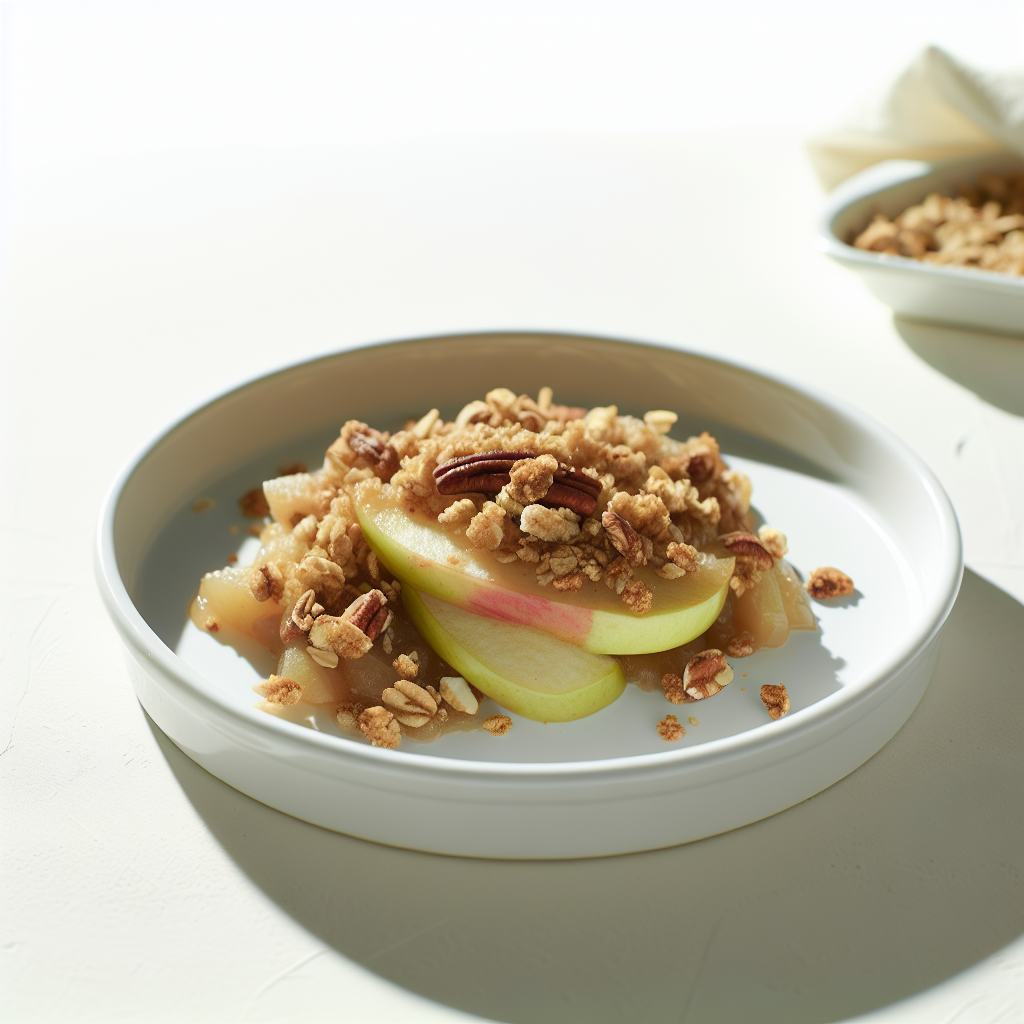 Baked Cinnamon Apple Oat Crisp (Sugar-Free & Vegan)