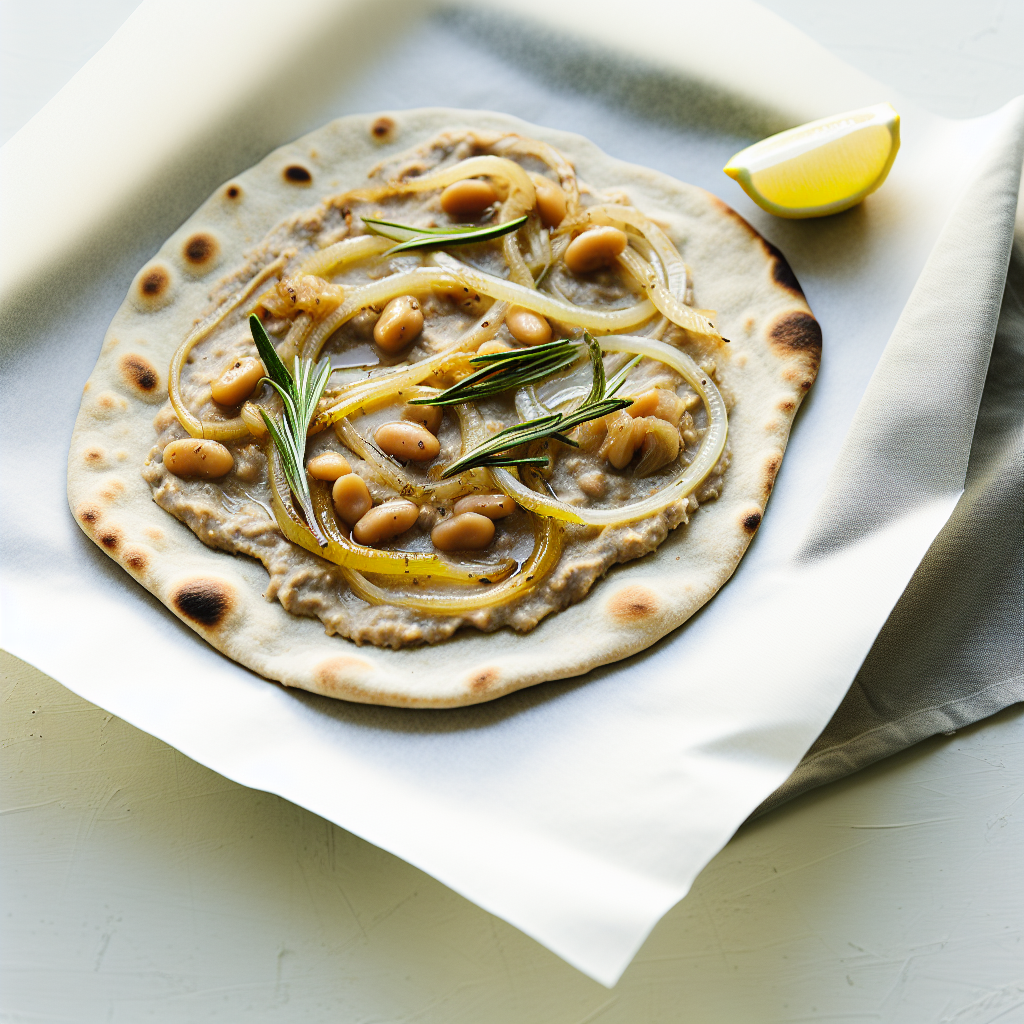 Caramelized Onion & White Bean Flatbread