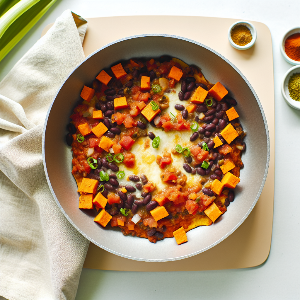 Sweet Potato & Black Bean Enchilada Skillet