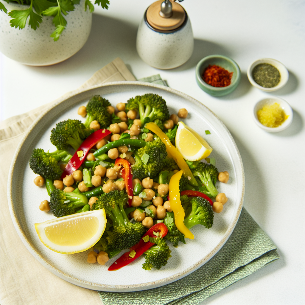 Zesty Lemon Chickpea & Broccoli Stir-Fry